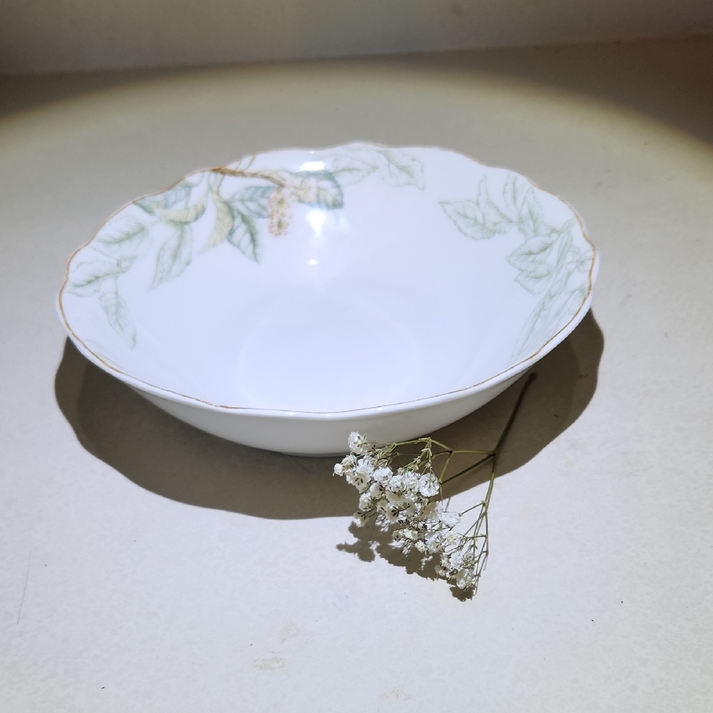 Set Of 2 Charter Club Summer Grove 8 1/2" Round Vegetable Bowl Pear Vintage - Picture 3 of 6